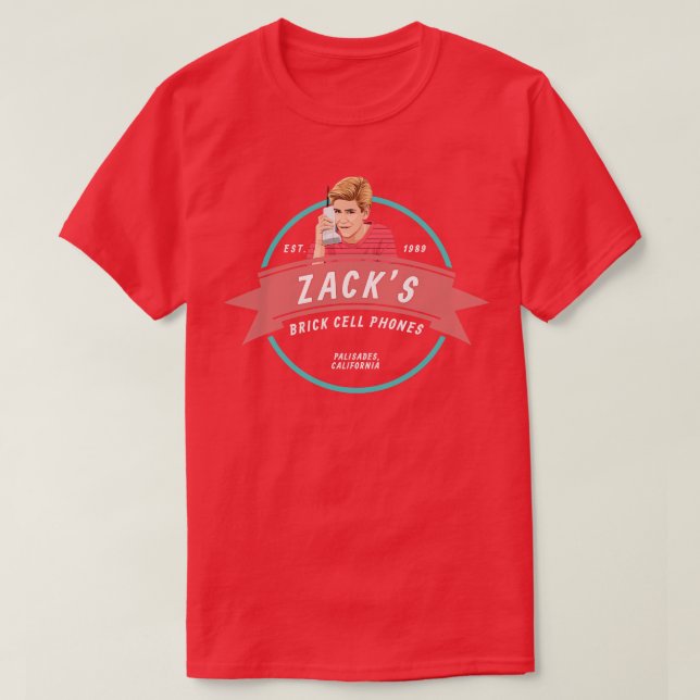 Zacks Brick Cell Phones Est 1989 T-Shirt (Design Front)
