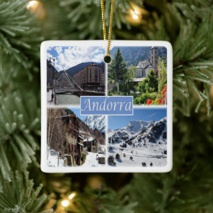 zAD003 ANDORRA, La Vella, mosaic, Ceramic Ornament