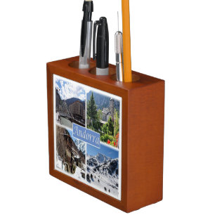 zAD003 ANDORRA, La Vella, mosaic, Desk Organizer