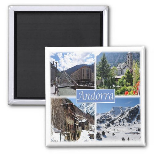 zAD003 ANDORRA La Vella mosaic Fridge Magnet