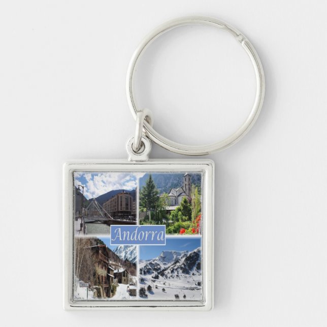 zAD003 ANDORRA, La Vella, mosaic, Keychain (Front)
