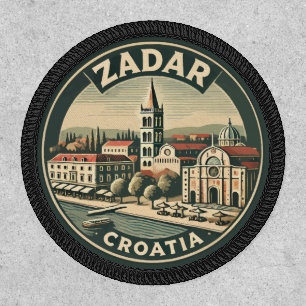 Zadar Croatia Illustration Travel Art Badge