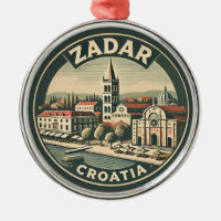 Zadar Croatia Illustration Travel Art Badge