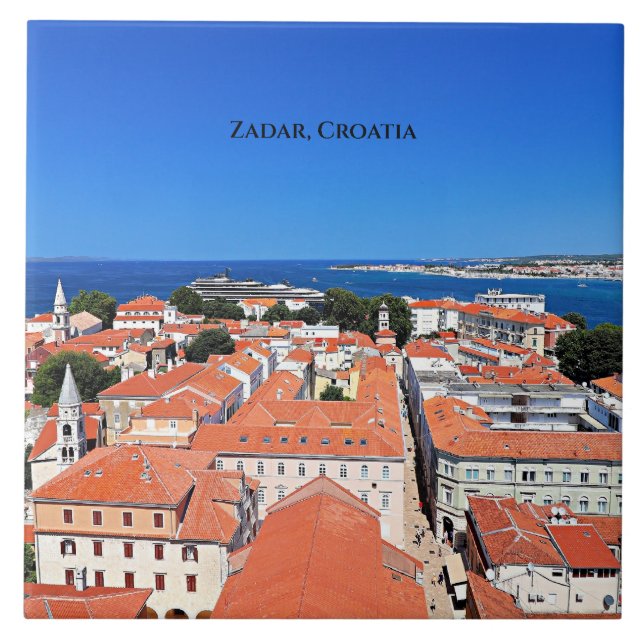 Zadar, Croatia landscape Ceramic Tile (Front)