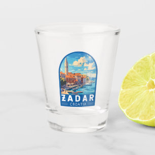 Zadar Croatia Travel Art Emblem Shot Glass
