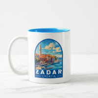 Zadar Croatia Travel Art Emblem