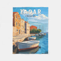 Zadar Croatia Travel Art Vintage