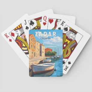 Zadar Croatia Travel Art Vintage Poker Cards