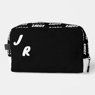 Zaddy Black Personalized Initials Dopp Kit