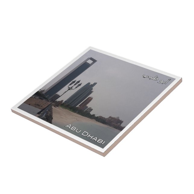 zAE059 ABU DHABI beach, Middle East, Asia, Ceramic Tile (Side)