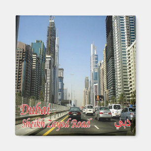 zAE067 DUBAI Sheikh Zayed Road, Fridge Magnet