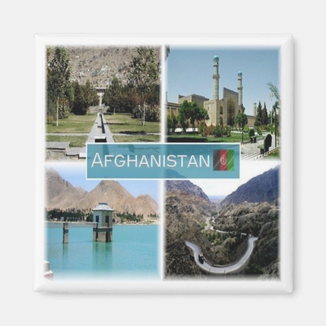 zAF006 MOSQUE IN HERAT, Lake Qargha, Afghanistan,  Magnet (Front)