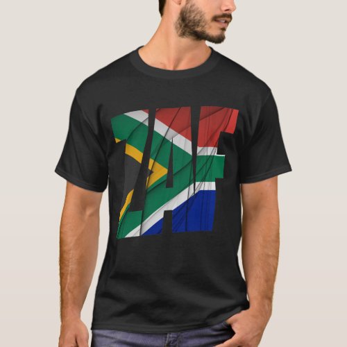 ZAF _ South Africa Flag T_Shirt