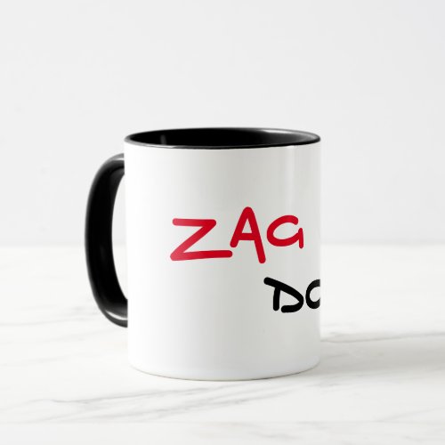 Zag Dog Black Trim Coffee Mug