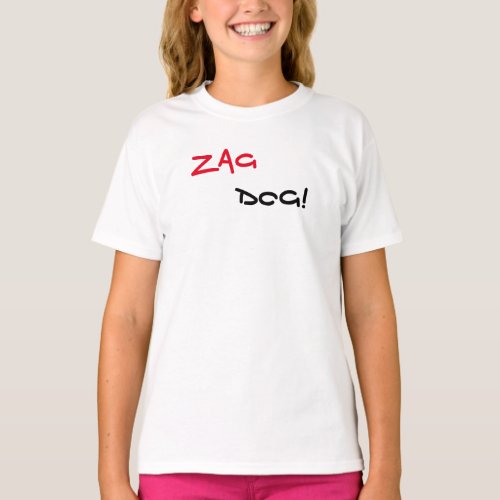Zag Dog Brand White T_Shirt