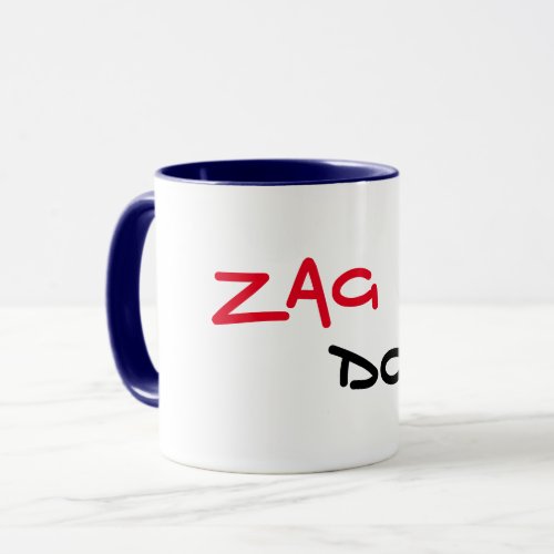 Zag Dog Navy Trim Coffee Mug