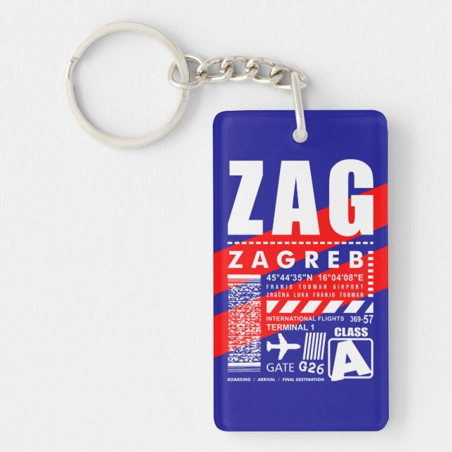 ZAG Zagreb Airport Keychain (Front)