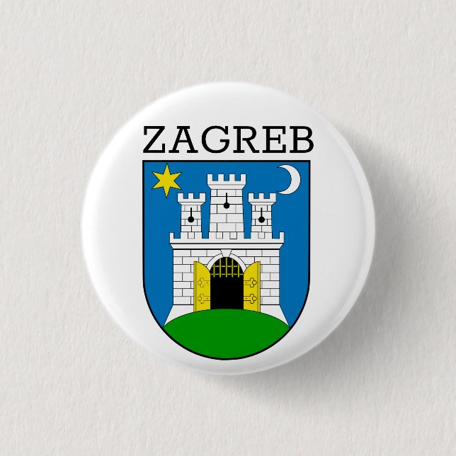 Zagreb Coat of Arms Button (Front)