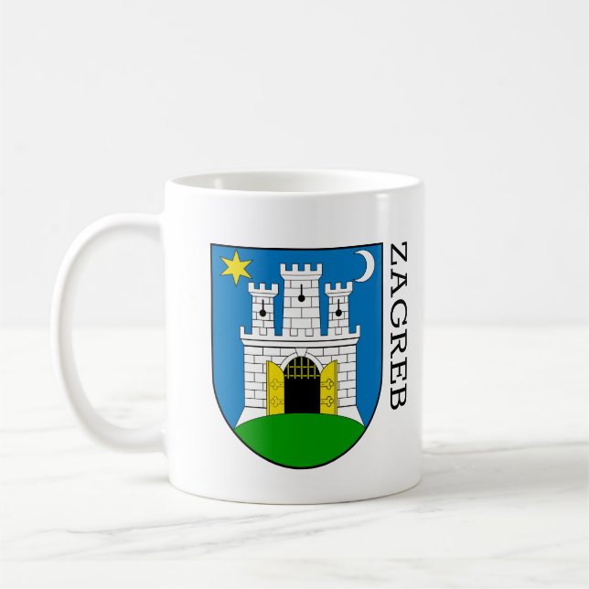 Zagreb Coat of Arms Coffee Mug (Left)
