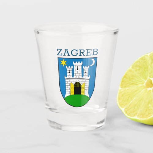 Zagreb Coat of Arms Shot Glass