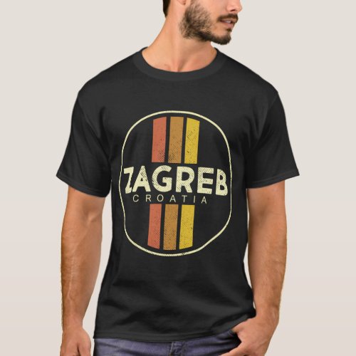 Zagreb Croatia 80S Style T_Shirt