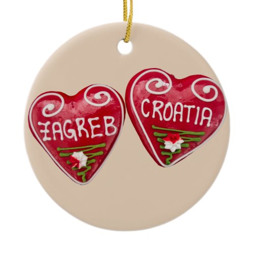 Zagreb, Croatia: Heart-Shaped Licitar Ceramic Ornament