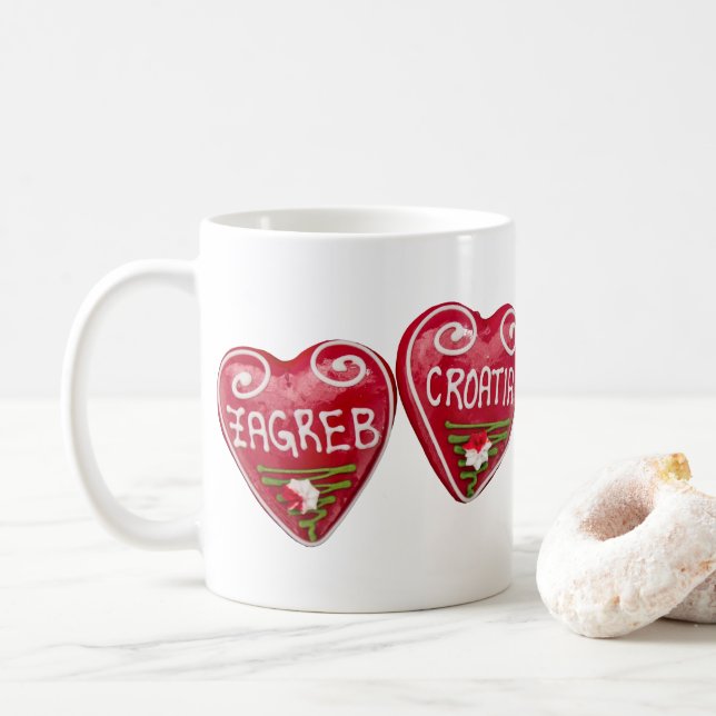 Zagreb, Croatia: Heart-Shaped Licitar Coffee Mug (With Donut)