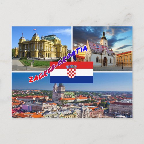 Zagreb Croatia Postcard