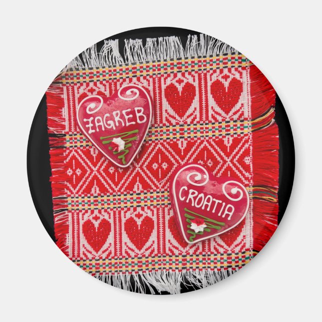 Zagreb Croatia Souvenir Magnet (Front)