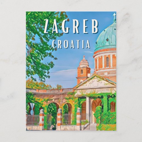 Zagreb historic town of Croatia Postcard