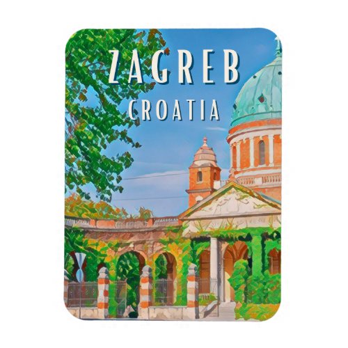 Zagreb ville historique de Croatie Magnet