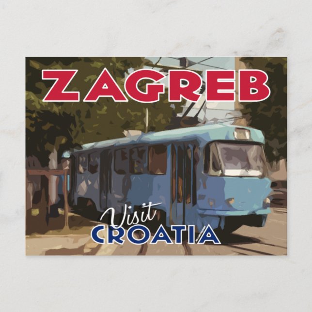 Zagreb, Visit Croatia Postcard (Front)