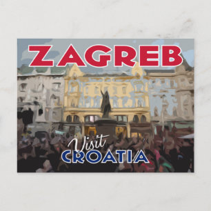 Zagreb, Visit Croatia Postcard