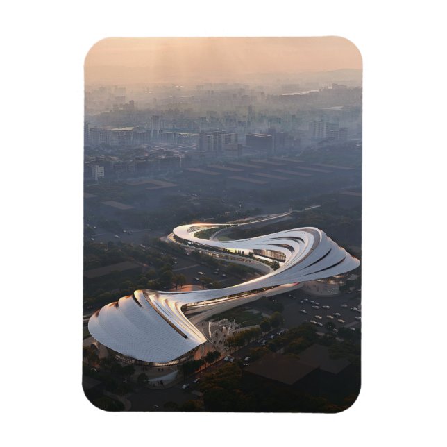 Zaha Hadid Art & Culture Center Magnet (Vertical)