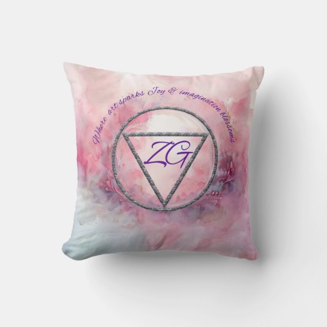 ZahariaGrace Brand Merchandize Throw Pillow (Front)