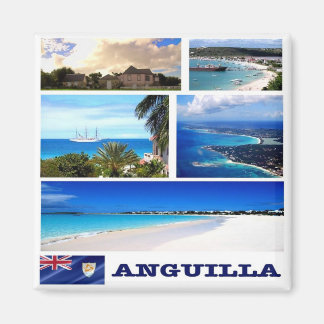 zAI003 ANGUILLA, Mosaic, America, Fridge Magnet