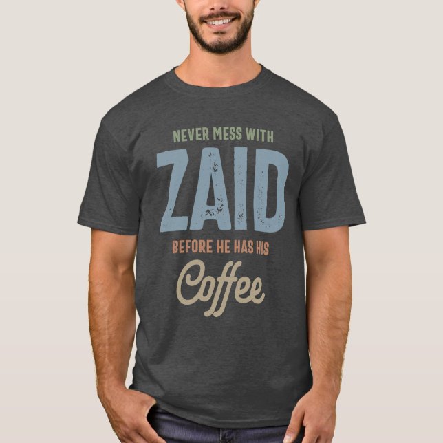 Zaid Personalized Name Birthday Gift T-Shirt (Front)