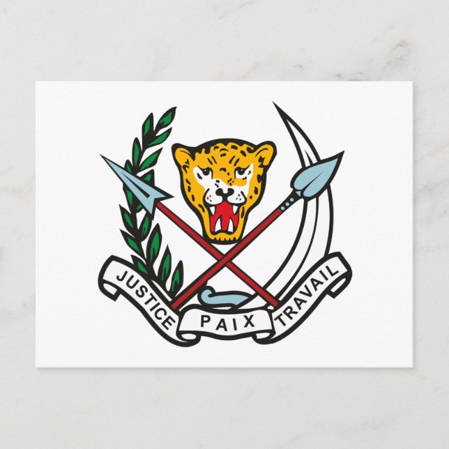Zaire Coat of Arms Postcard (Front)