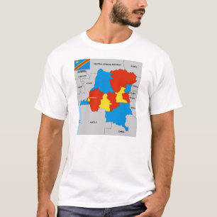 zaire country political map flag T-Shirt