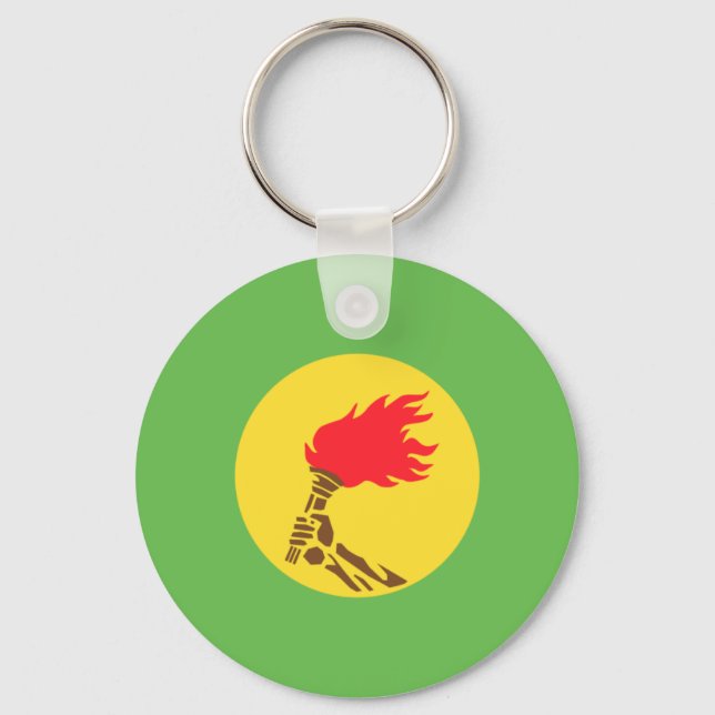 Zaire, Democratic Republic of the Congo flag Keychain (Front)