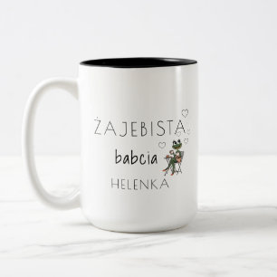 Żajebista Babcia Custom Mug   Funny Polish Grandma