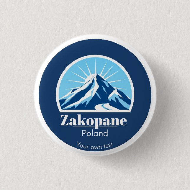 Zakopane Poland accessory gift souvenir  Button (Front)