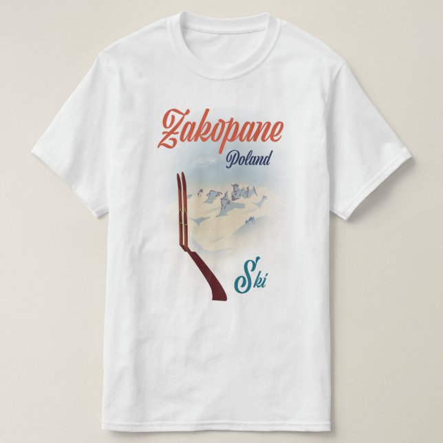 Zakopane Poland ski poster T-Shirt (Design Front)