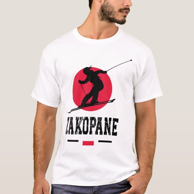 Zakopane Poland Ski Resort Tatra Polish Skiing Sou T-Shirt (Front)