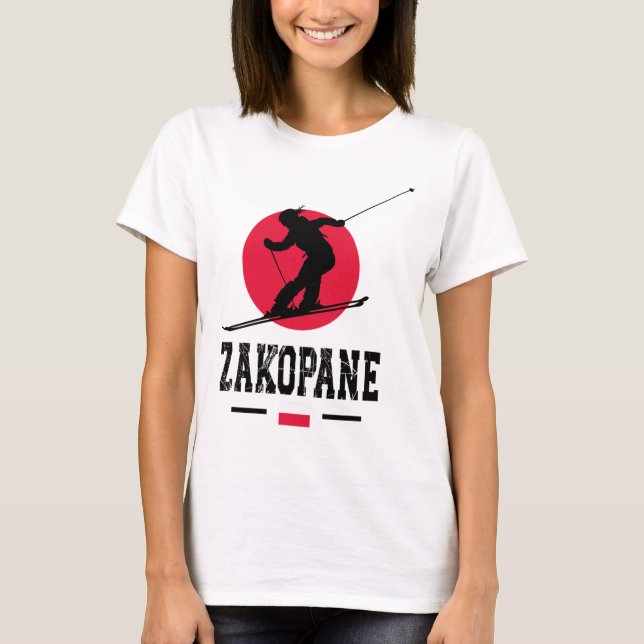 Zakopane Poland Ski Resort Tatra Polish Skiing Sou T-Shirt (Front)