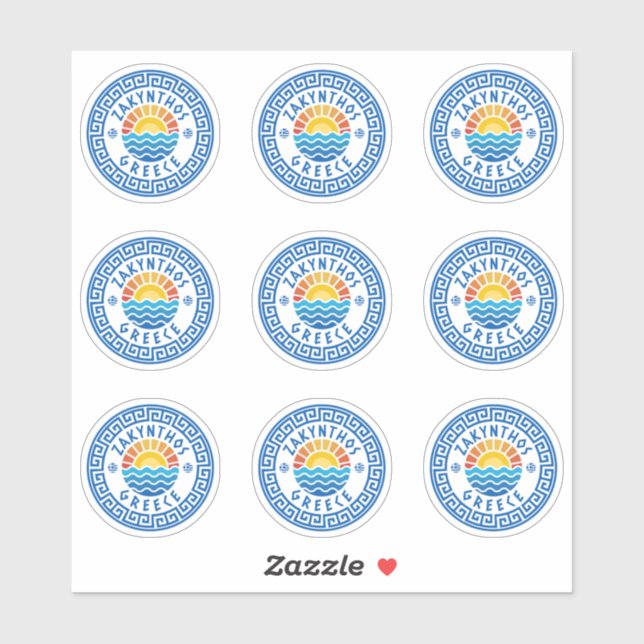 Zakynthos Island, Greece Multiple Pack Sticker (Sheet)