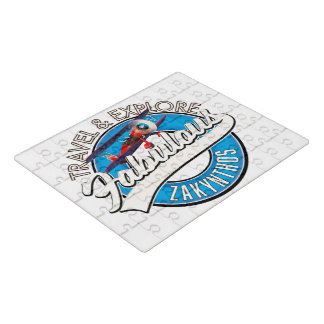 Zakynthos logo in a beautiful retro style. jigsaw puzzle