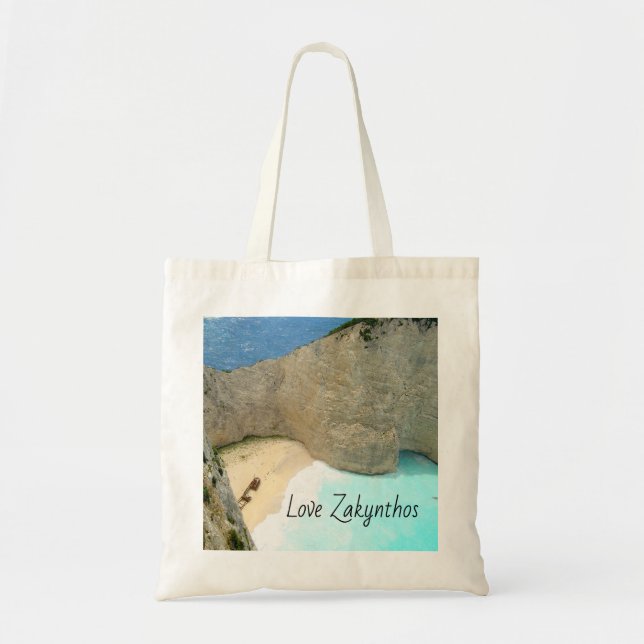 Zakynthos Tote Bag (the shipwreck) with motif (Front)