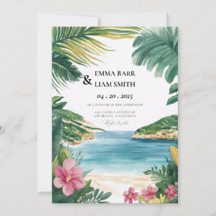 Zakynthos Zante Greece Wedding Invitation