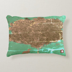 ZALMAXI HOME green brown abstract tree Accent Pill Pillow